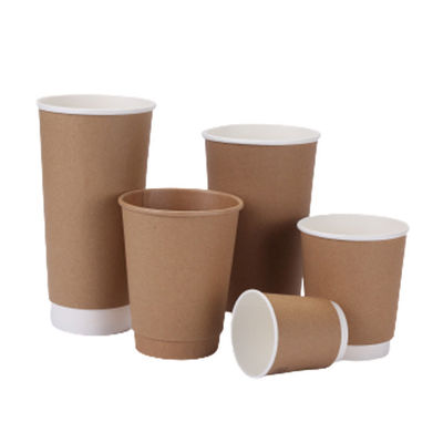 kaffee-Heißgetränk-Kraftpapier-Schalen 16oz 500ml doppel-wandige Mitnehmermit Deckeln