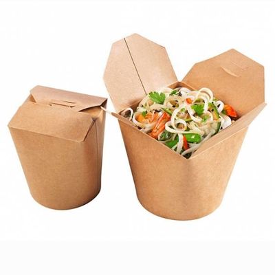Kompostierbare behälter-Nahrungsmittelkästen 26oz Papier-Kraftpapier Mitnehmer