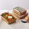 Kraftpapier-Verpacken- der Lebensmittelkasten mit klarem HAUSTIER Deckel für Salat, Bäckerei
