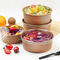 Beschichtungs-Kraftpapier-Salat-Suppenschüssel PET 1000ml 1300ml Wegwerf-