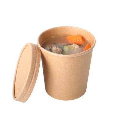 Stützbare Beseitigungs-Kraftpapier-Schalen-Suppen-Behälter 460ml 16oz