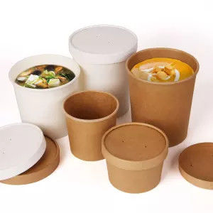 Umweltfreundliche Kraftpapier-Schale für JogurtEiscreme heiße Suppe