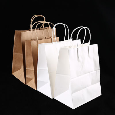 Kraftpapier-Geschenk-Taschen SGS nicht giftige kaufende einfache mit Griffen