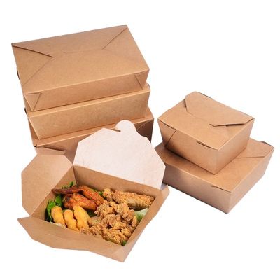 Winkel des Leistungshebels beschichtete Picknick Bento Lunch Boxes Flexo Printing 337gsm Kraftpapier